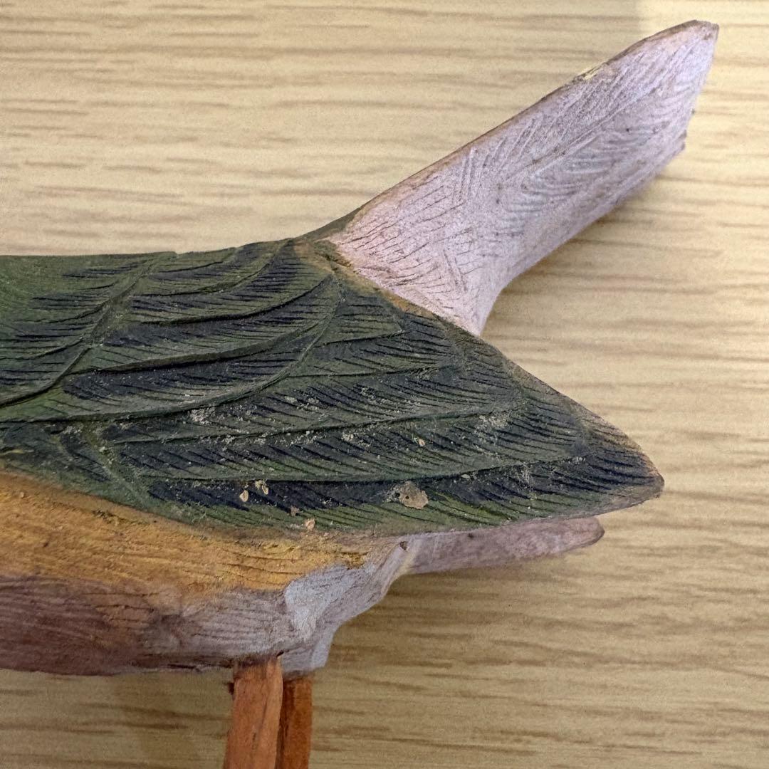 激レア】 上野玉水作 木彫 鶯 骨董品 名前入り - メルカリ