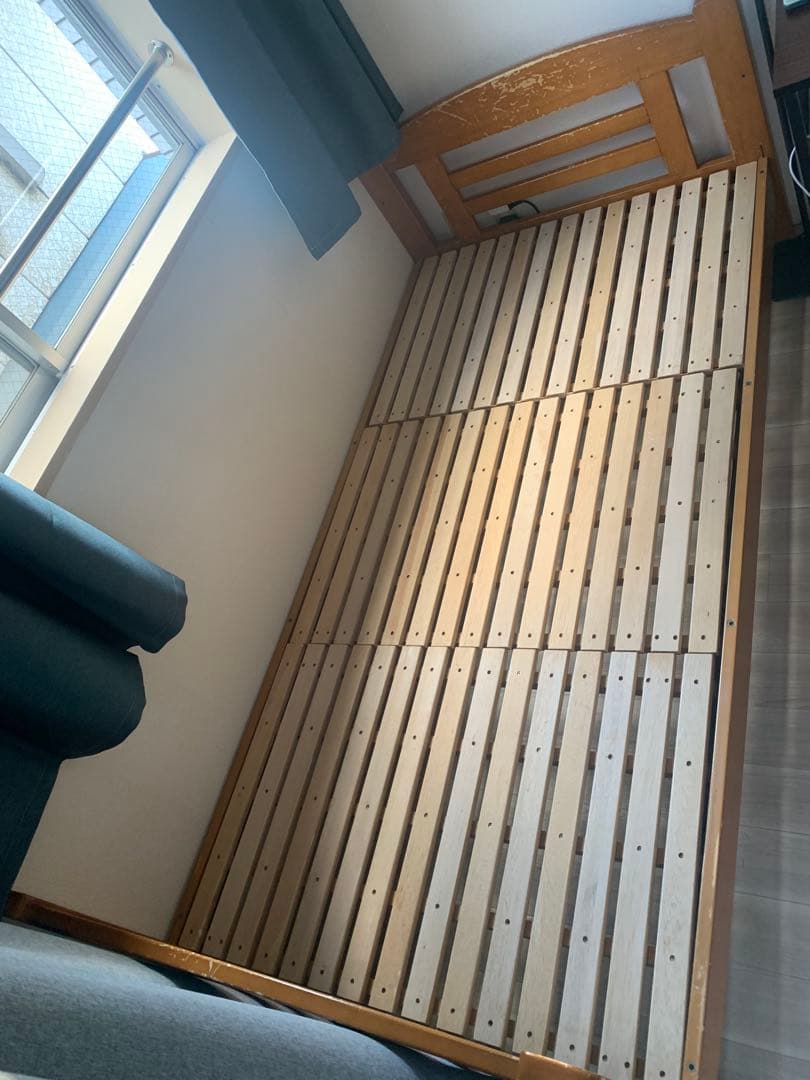 シングルベッドフレーム 木製 ナチュラルウッド | 激安通販のイーサプライ