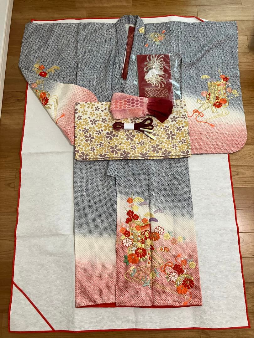 七五三♡女の子7歳　着物セット 七五三 着物 7歳 ブランド 四つ身着物セット Shikibu Roman 式部浪漫