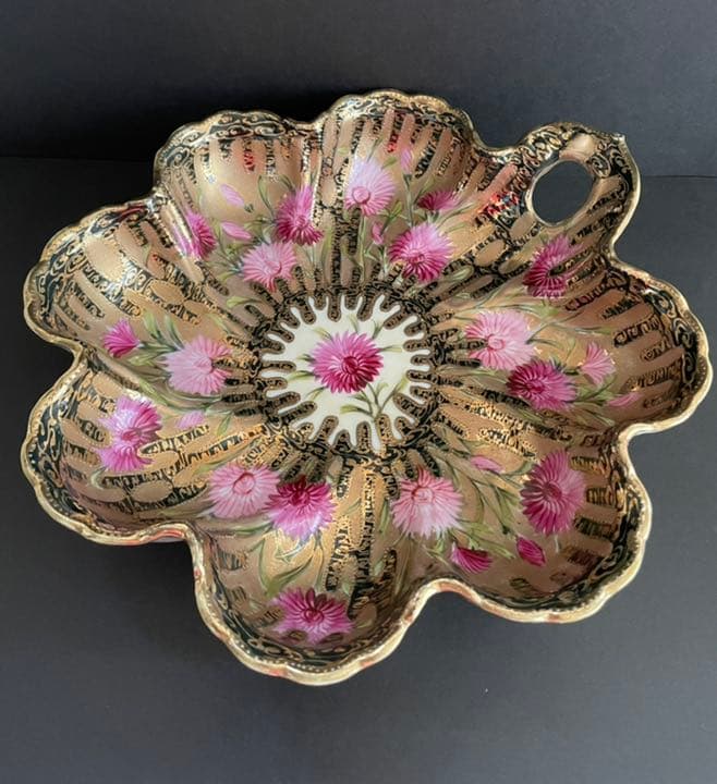 オールドノリタケ　花柄菓子鉢 ノリタケ オールドノリタケ 火鉢 花柄 日陶 則武 : リビングT&S - 通販