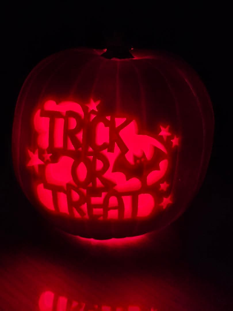 手彫りジャコランタン　TRICK OR TREAT Trick or Treat Illuminated Jack O' Lantern by MacKenzie-Childs