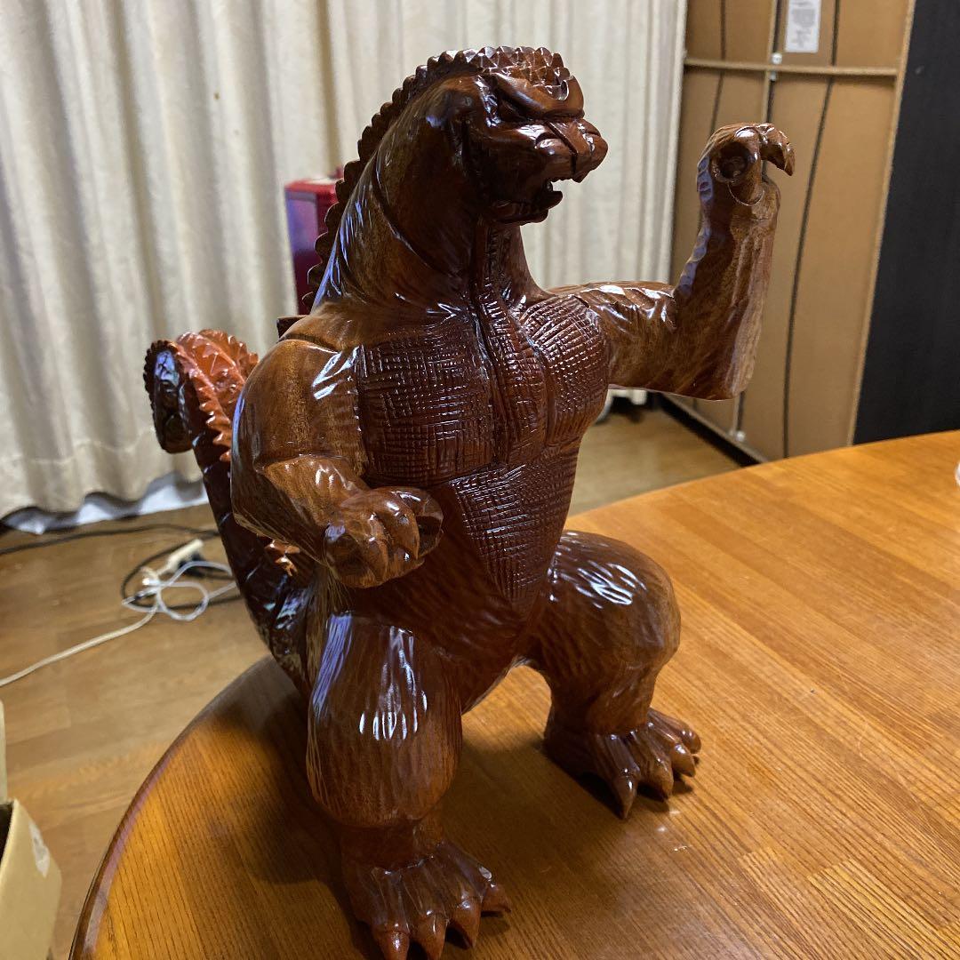 ゴジラ 木彫り 彫刻 アンティーク - メルカリ