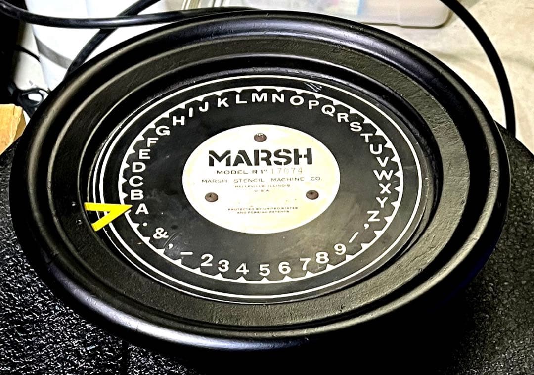 MARSH ステンシルマシーン 1インチ 黒 米軍 US アーミー 世田谷ベース