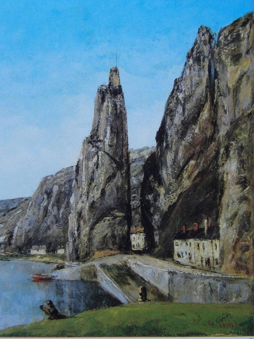 ギュスターブ・クールベ、ベヤールの岩：ディナンにて、希少な画集より