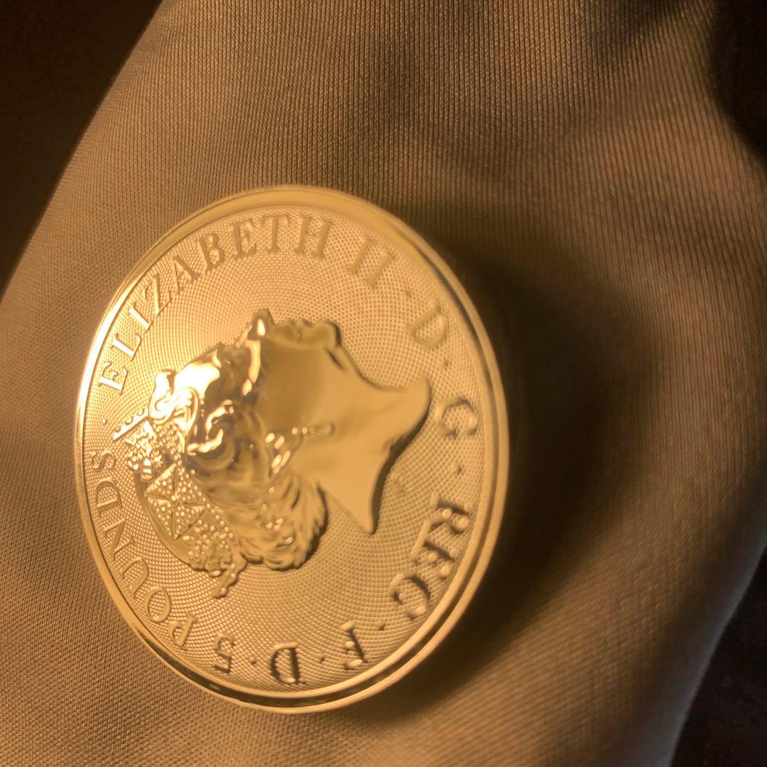 D3 純銀貨 2オンス クイーンズビースト 2020ホワイトライオン - メルカリ