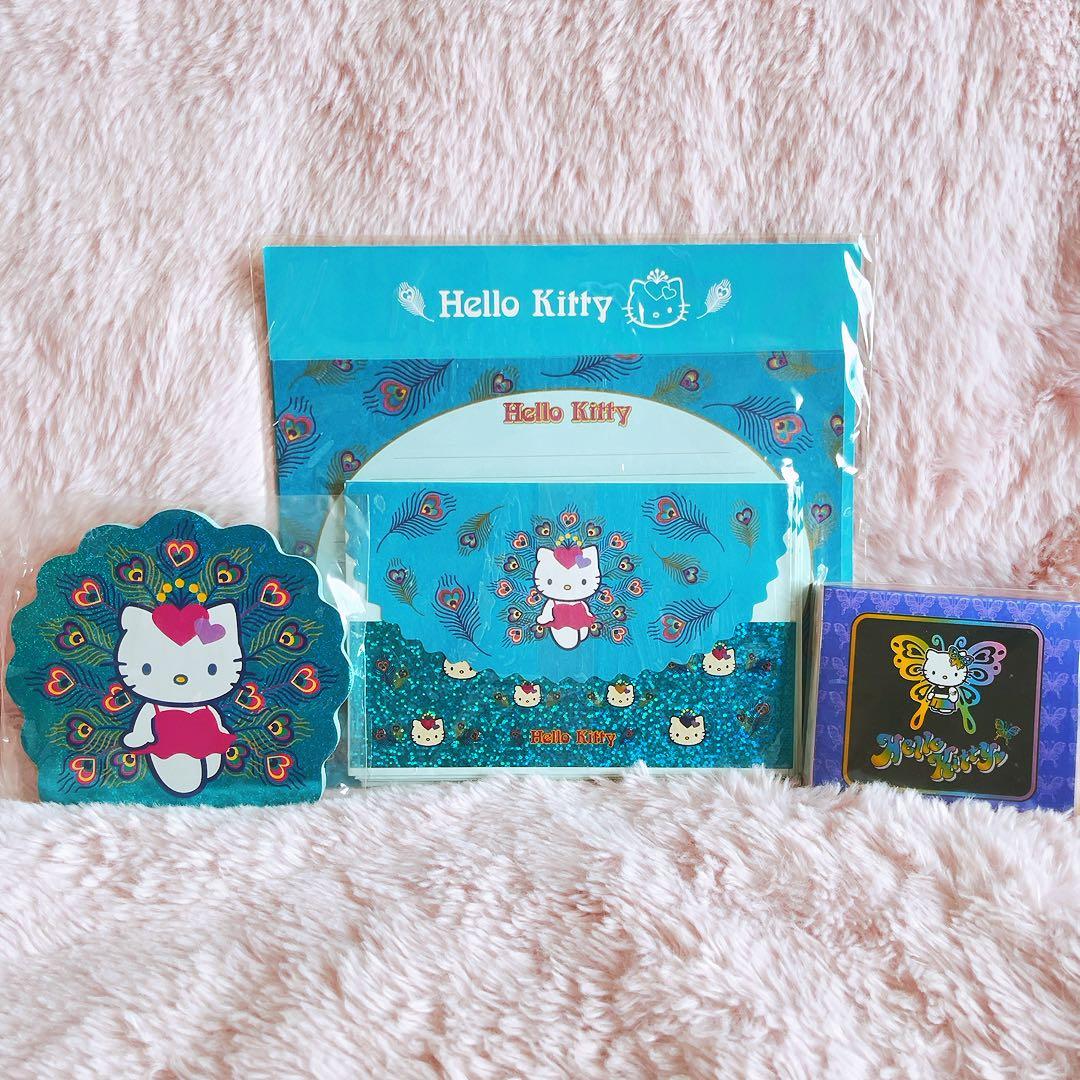 希少レア　ハローキティ　USA 2001 ハートリーフ　レターセット　メモ 楽天市場】ハローキティ レターセット ガーリーモノトーン てがみ 手紙