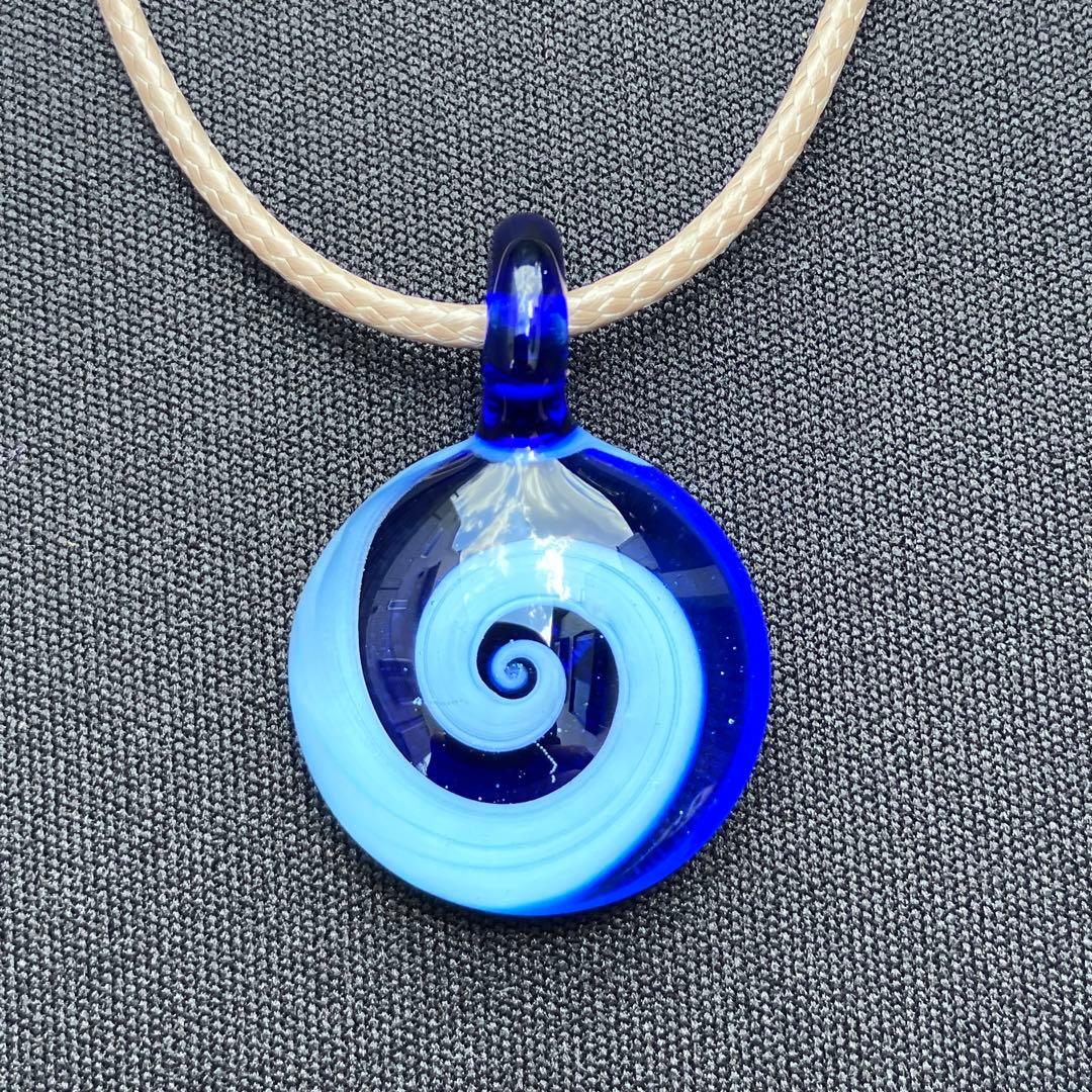 XODAS ペンダント ボロシリケイトガラス Swirl Blue - メルカリ