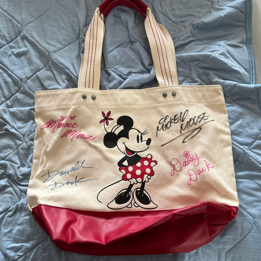 サイン入り！】ディズニーリゾート サイン入り トートバッグ ミニー