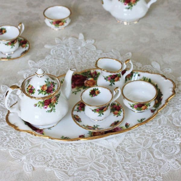 ロイヤルアルバート オールドカントリーローズ ミニチュアティーセット