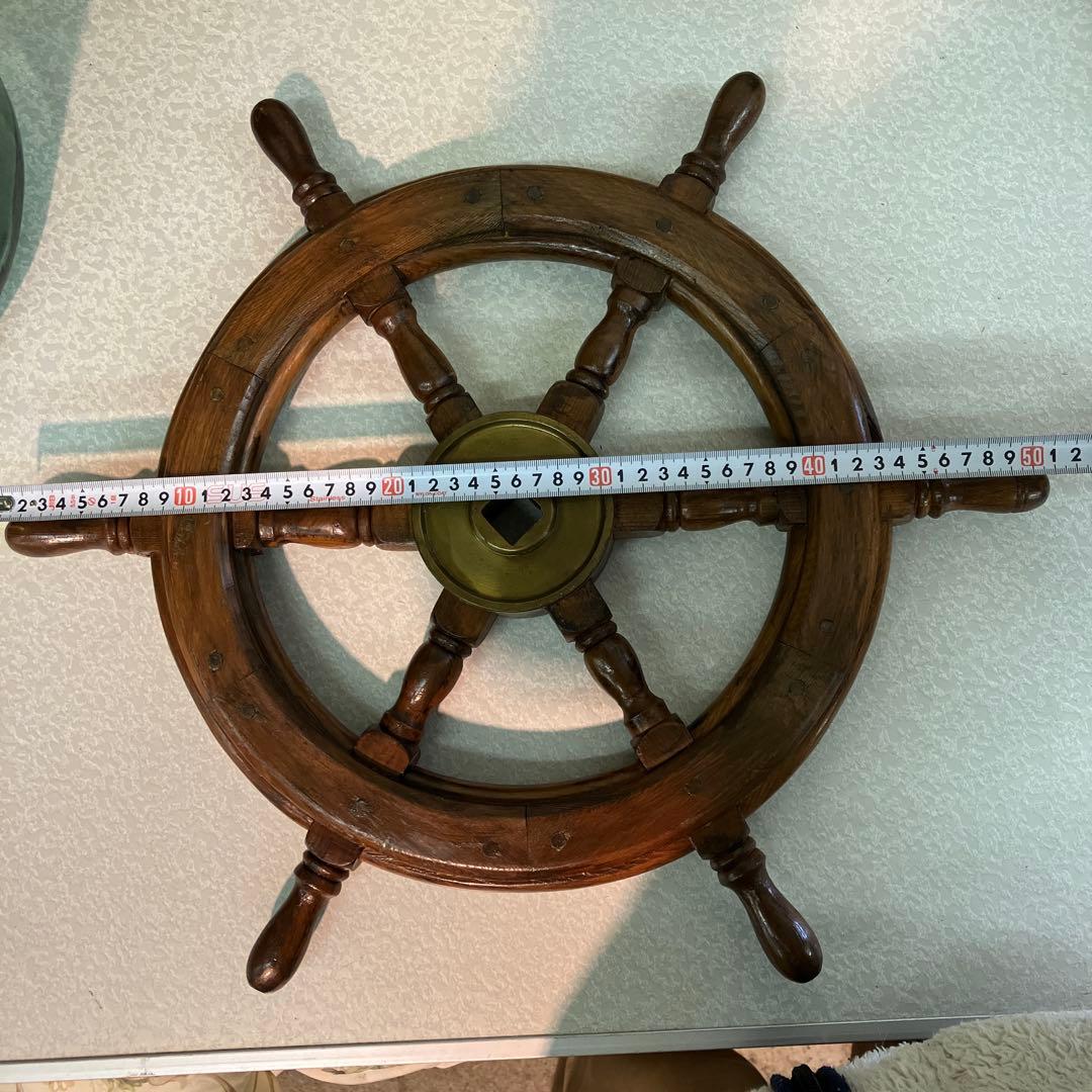 船舵 操舵輪 ラット 船のハンドル アンティーク - メルカリ
