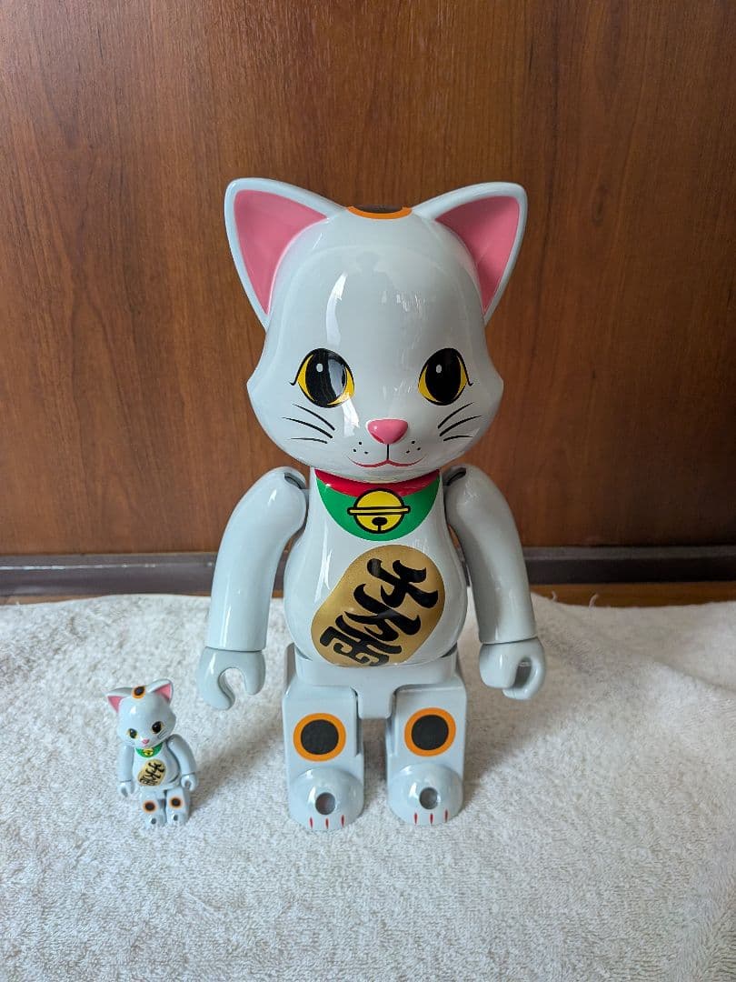 NY@BRICK招き猫 白メッキ 100％ 400％ メディコムトイ ソラマチ - メルカリ