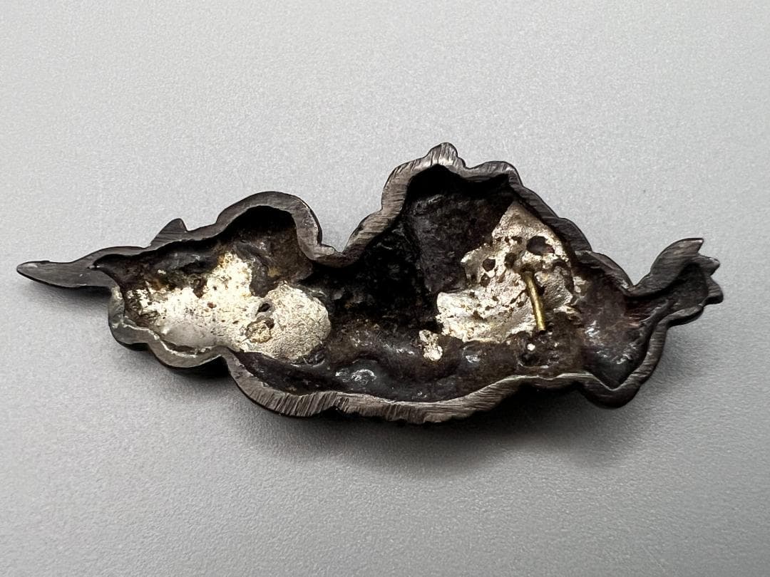 海】江戸明治金工 獅子親子図 金目 手彫 金具 銅製鍍金 骨董品 箱付