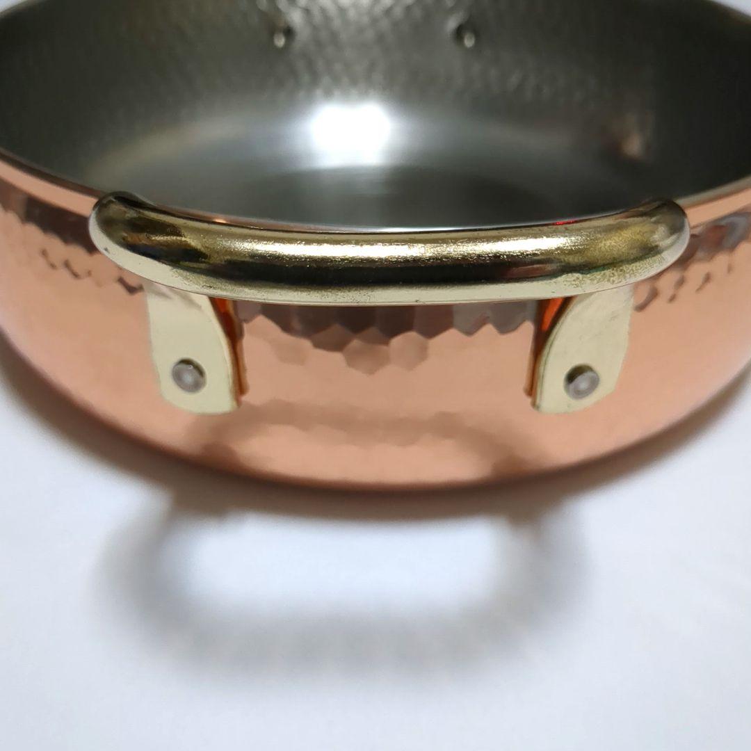 極美品】純銅製 燕三条 鈴木製作所 槌目 両手鍋 24cm 純銅輝 - メルカリ