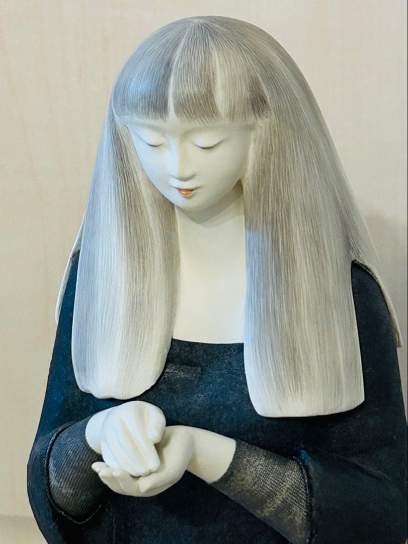 岩瀬なほみ　木彫布貼人形　蛍 雪」 岩瀬なほみ 木彫布貼り 彩色 共箱 | 林人形工房 ネットショップ