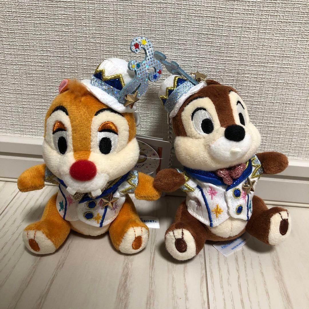 チップとデール ディズニーシー 20周年 ぬいぐるみバッジ2個セット