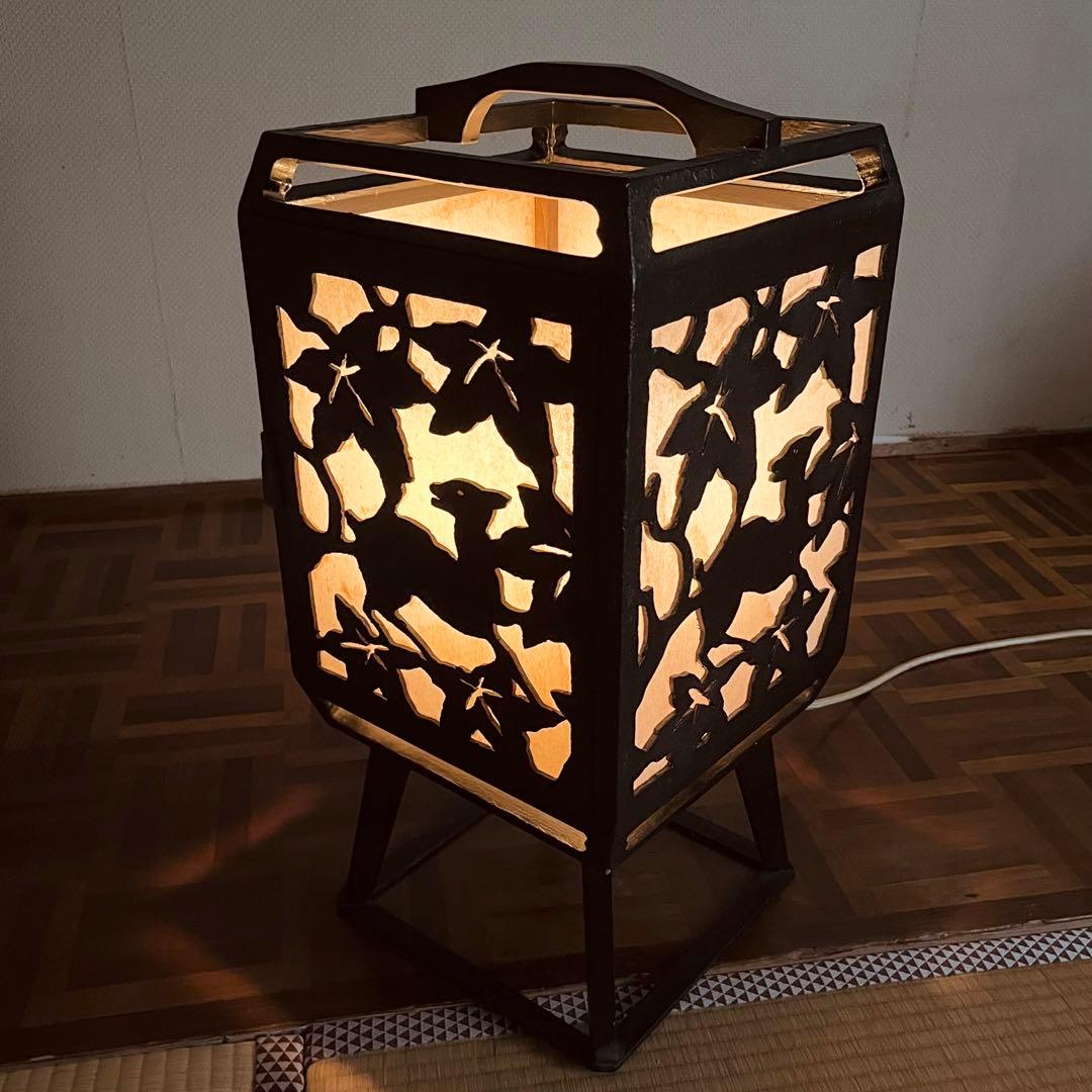 置行灯 フロアランプ 鹿と紅葉 和風照明 古小物 古道具 アンティーク 骨董 楽天市場】行灯 アンティークの通販