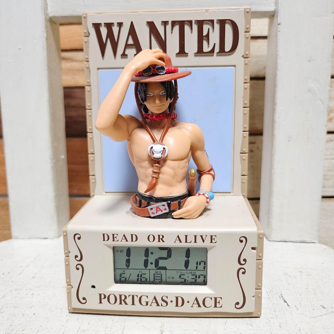 ONE PIECE ポートガス・Dエース 目覚まし時計 フィギュア ワンピース