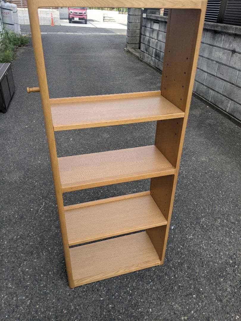 浜本工芸オープンラック　飾り棚BOOK SHELF/ブックシェルフ/本棚/ 本棚 ブックシェルフ 幅55cm 奥行21cm 高さ68cm キャスター付き