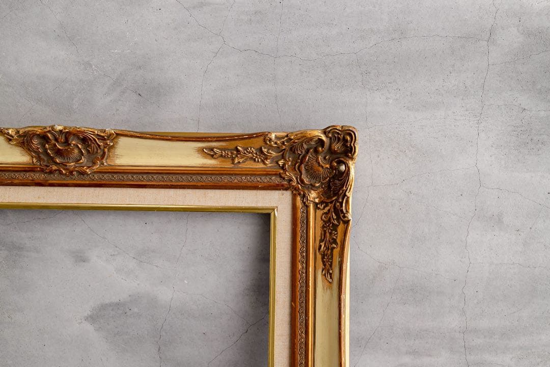 アンティーク調 額縁 2点セット（金フレーム＋木フレーム） - メルカリ