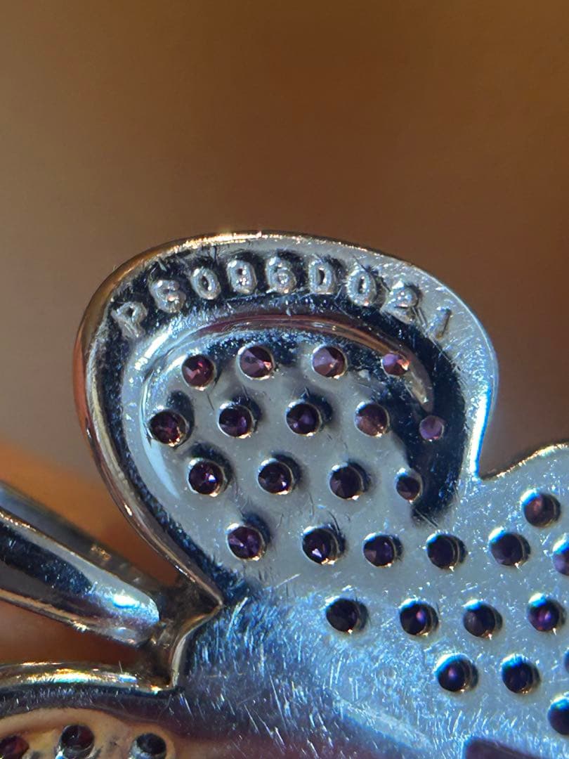 K18WGピンクサファイア蝶々トップ - メルカリ