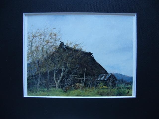 岡鹿之助、【燈台】、希少な画集画、新品高級額 額装付、状態良好