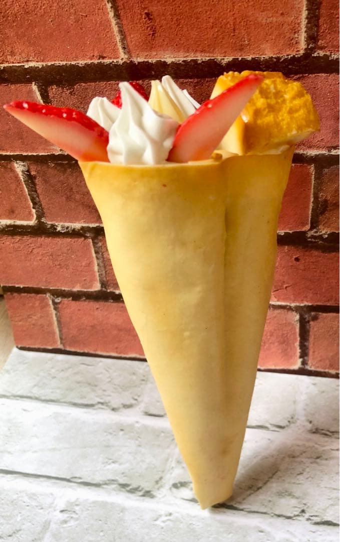 食品サンプル フルーツサンデー&ストロベリー&アイスクレープセット