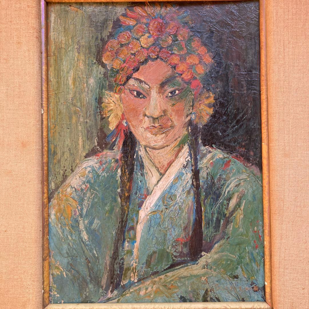 杉山文夫 民族画 戦前の作品 額縁55.5×46絵33×23.5cm板絵F4 - メルカリ