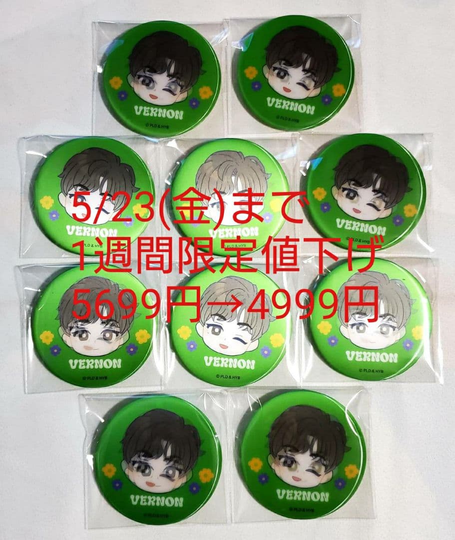 セブチ SEVENTEEN まじかる百貨店 缶バッジ バーノン 41点セット