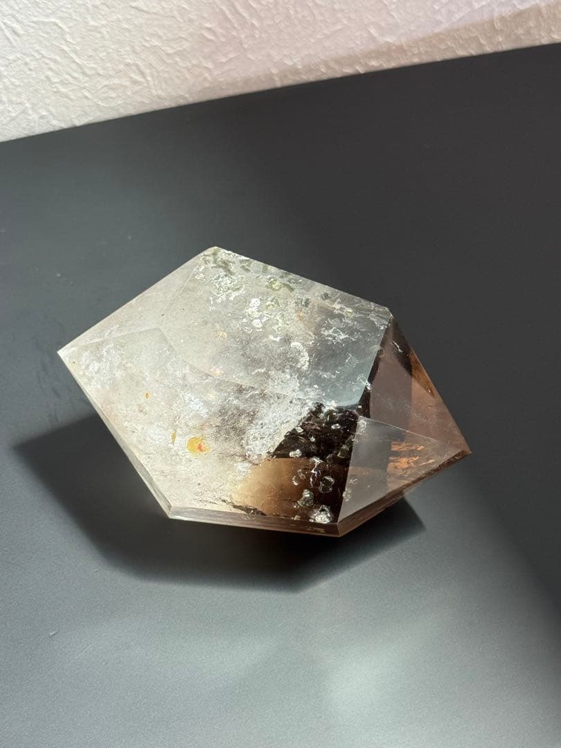 コレクション必見！虹の輝きバイカラースモーキークォーツ BIGダブル