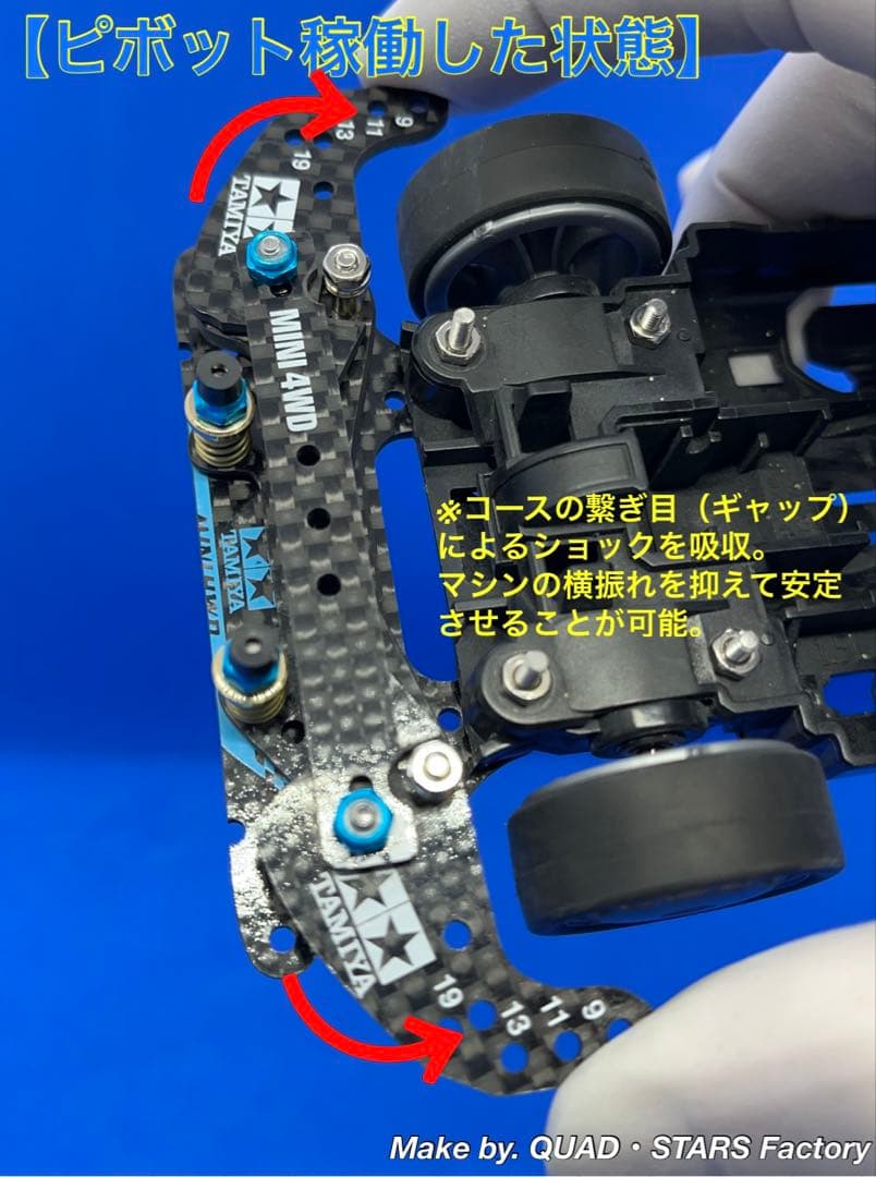 ミニ四駆・MS用】2軸ATピボットバンパー 2021カーボン - メルカリ