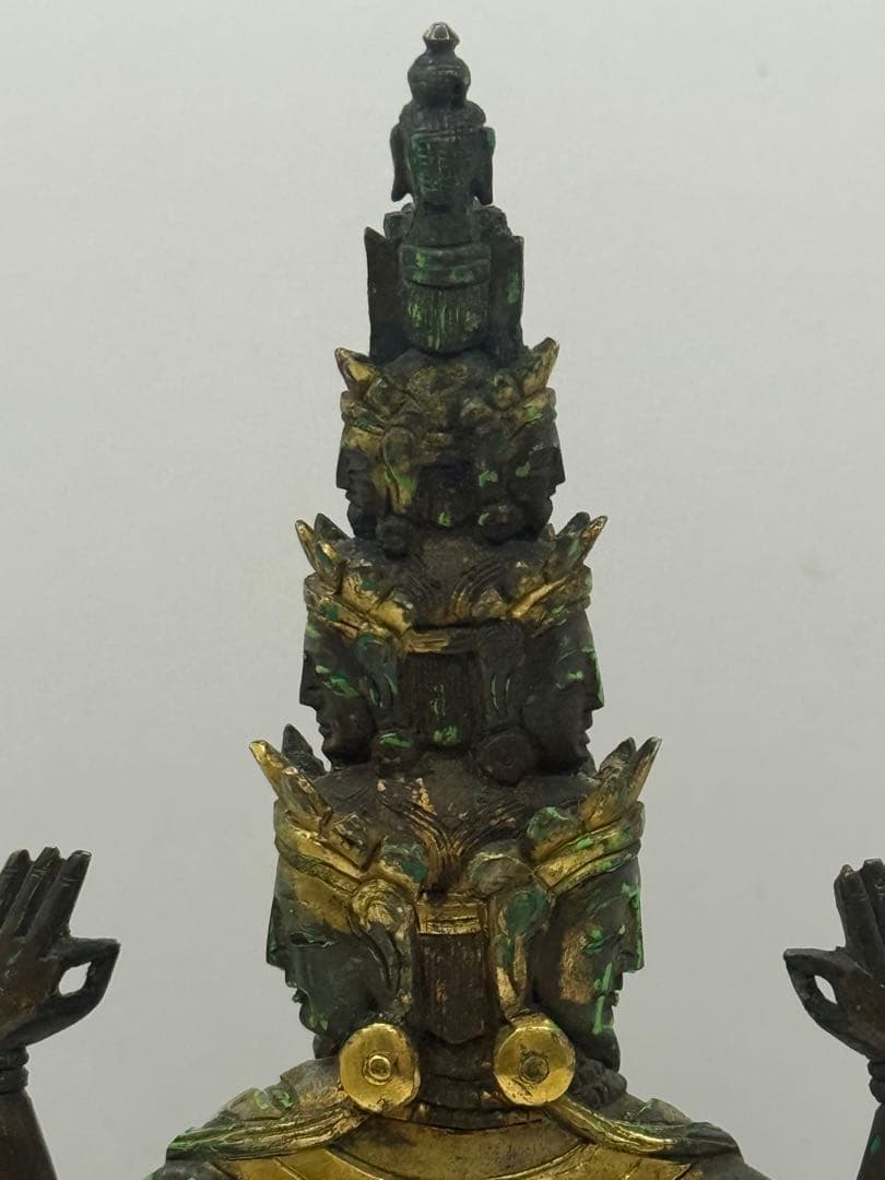 中国 清時代中期 官造 溜金十一面観音像 仏教美術 送料込み251209