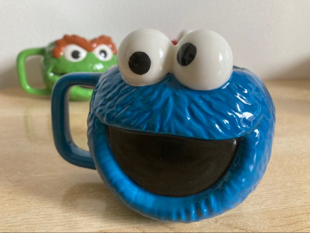 セサミストリート クッキーモンスター エルモ オスカー フェイスマグ