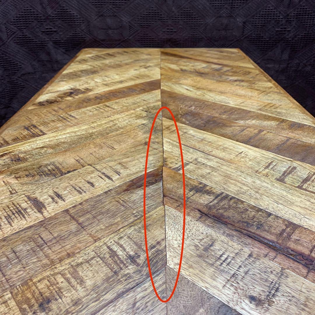 インダストリアル家具】ヘリンボーン テーブル センター ロー マンゴー