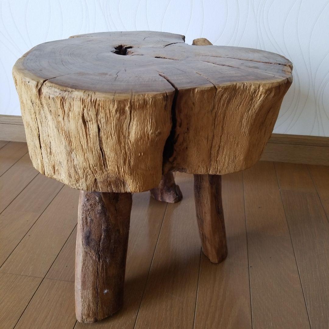 オブジェ　置物　置台　《レア》　桑の古木&山櫻　椅子　稀少！