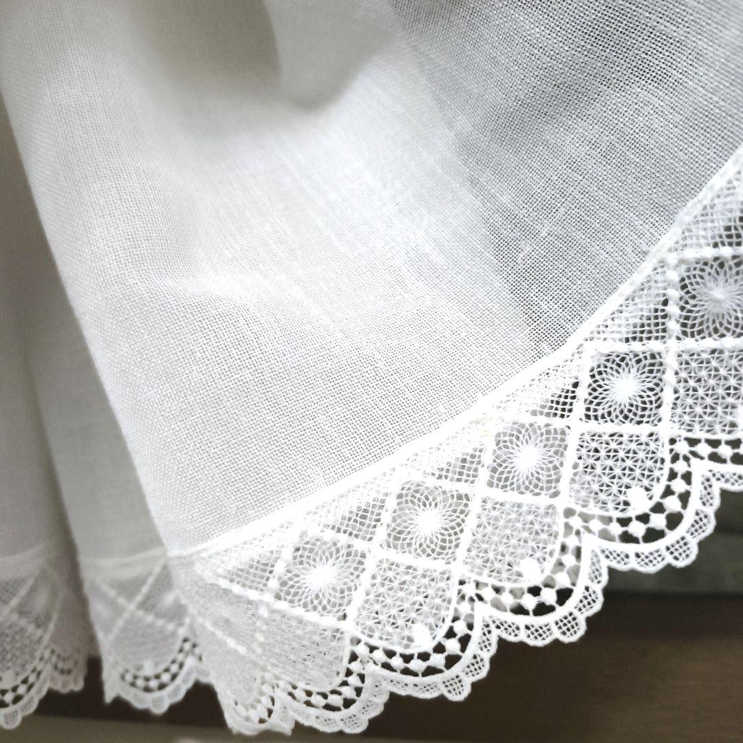 カフェカーテン【HAPPY LIFE☺︎様オーダー品 ナチュラルレース】