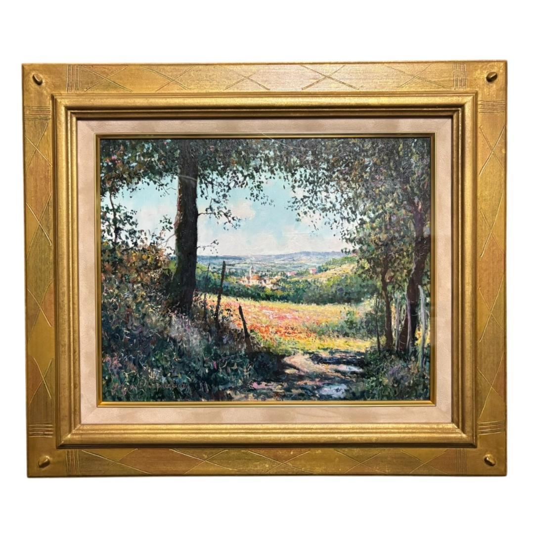 【エトヴァール・カプリリアン】ベトイユの樹蔭の道　直筆サイン入り　額縁付き　真作 どんな山も乗り越えてゆけ」額装書作品 | 藤井碧峰｜正統派書道家