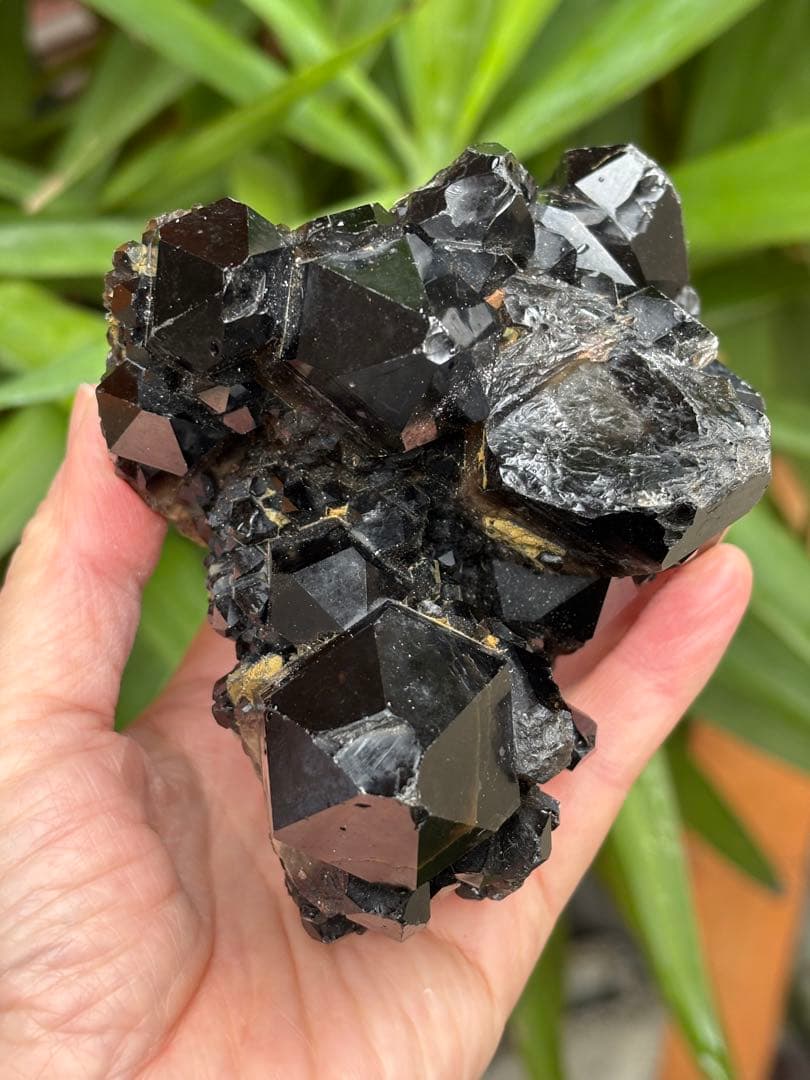 モリオン 黒水晶 キャンドルクォーツ クラスター 1037g 姿が美しい