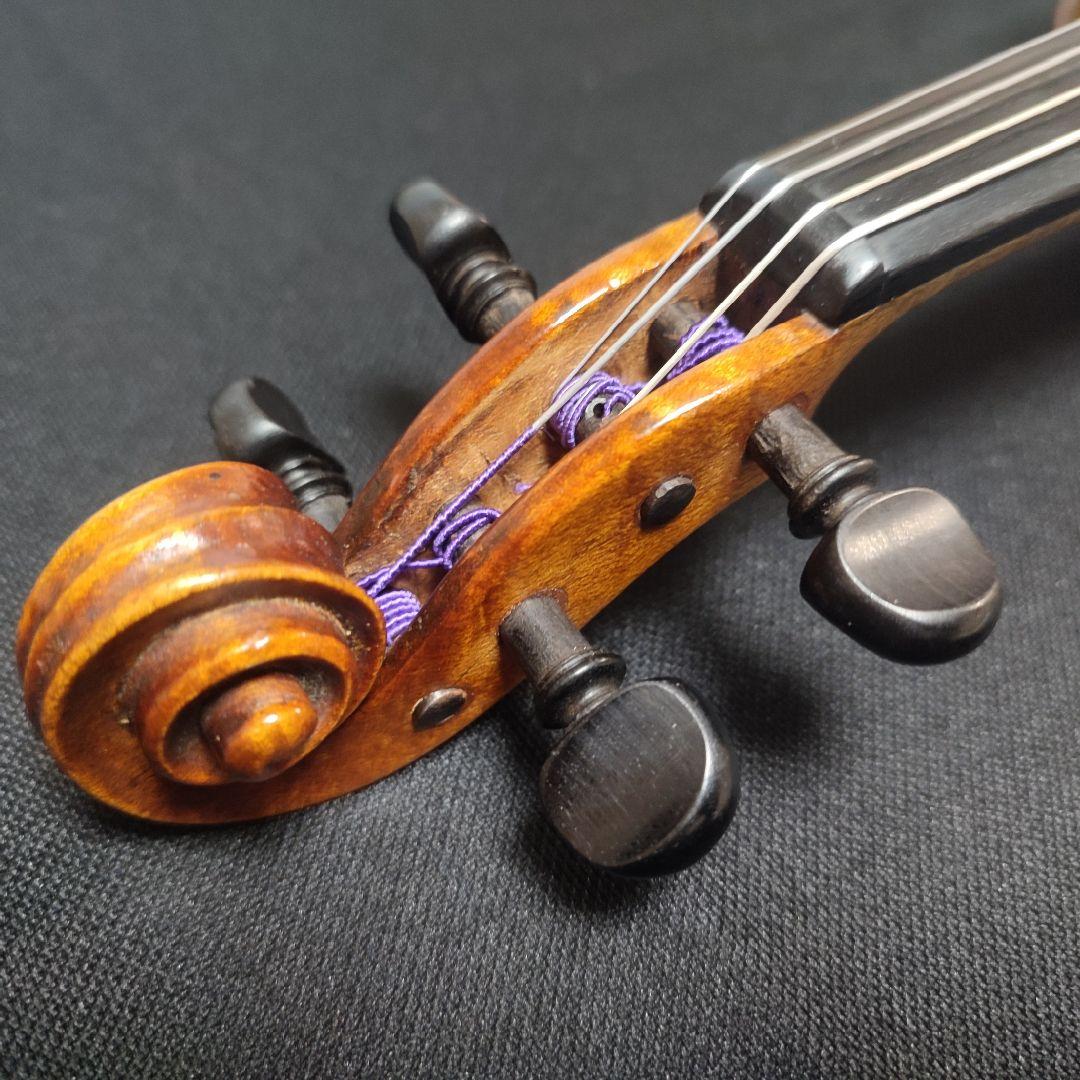 井筒信一 製作 1/4分数 バイオリン 弦新品交換済 弓・ケース・肩当て