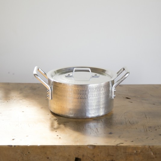 中村銅器製作所/アルミ特製両手シチュー鍋蓋 18cm -プロも愛用